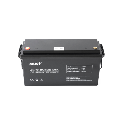 Акумуляторна батарея Must LiFePO4 LP15-12200 12,8V 200Ah, 2,56kWh, BMS100A@4S, 6000 cycles, 502x185x243, 23kg
