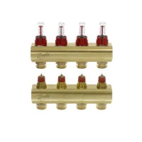 Розпод колектор Danfoss FHF 088U0524 (4+4 з ротаметрами)