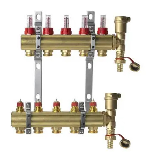 Розпод колектор Danfoss FHF 088U0525 (5+5 з ротаметрами)