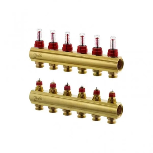 Розпод колектор Danfoss FHF 088U0526 (6+6 з ротаметрами)