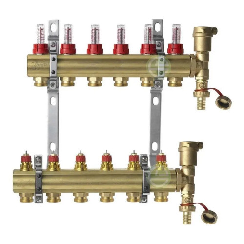 Розпод колектор Danfoss FHF 088U0526 (6+6 з ротаметрами)