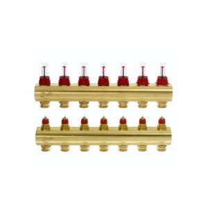 Розпод колектор Danfoss FHF 088U0527 (7+7 з ротаметрами)