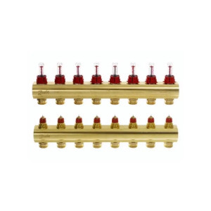 Розподільник колектор Danfoss FHF 088U0528 (8+8 з ротаметрами)