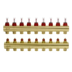 Розподільник колектор Danfoss FHF 088U0529 (9+9 з ротаметрами)