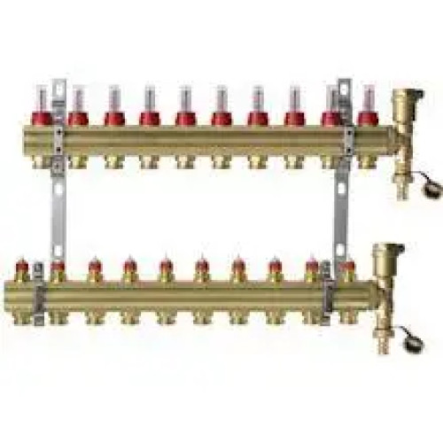Розпод колектор Danfoss FHF 088U0530 (10+10 з ротаметрами)