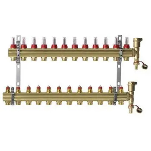 Розпод колектор Danfoss FHF 088U0532 (12+12 з ротаметрами)