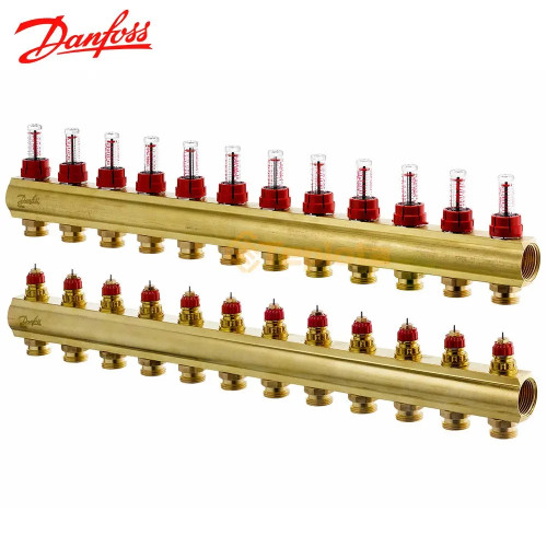Розпод колектор Danfoss FHF 088U0532 (12+12 з ротаметрами)