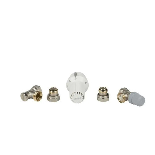 Комплект радіаторних терморегуляторів Danfoss RAS-CK+RLV-KS 1/2", кутовий