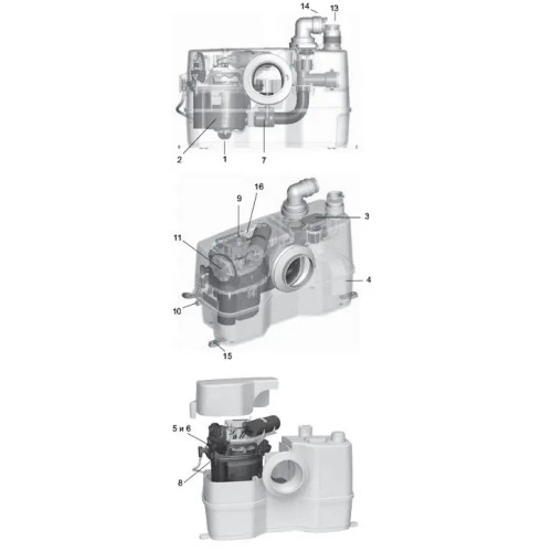 Каналізаційна установка Grundfos Sololift2 WC-1