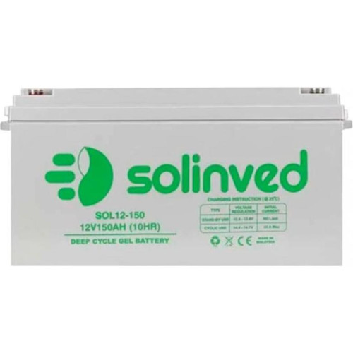 Акумуляторна батарея SOLINVED 150-12 GEL 12V 150 Ah (483 x 170 x 238), 43.6 kg Grey Q1/48